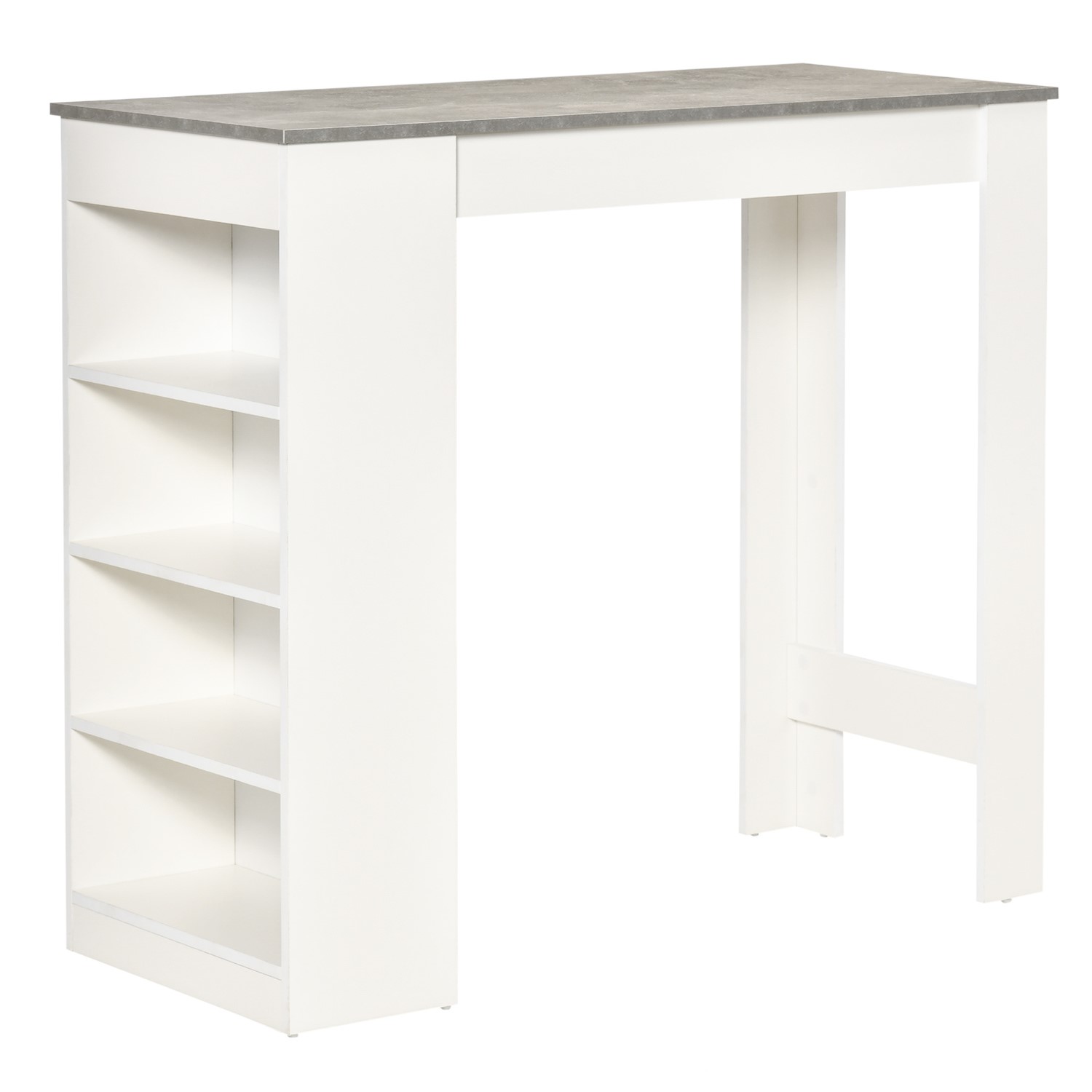 Read more about White breakfast bar table with storage seats 2 ryder